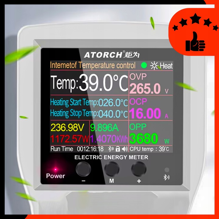 TERMOSTAT ELEKTRONICZNY WiFi WATOMIERZ TIMER APLIKACJA GNIAZDKO 230V