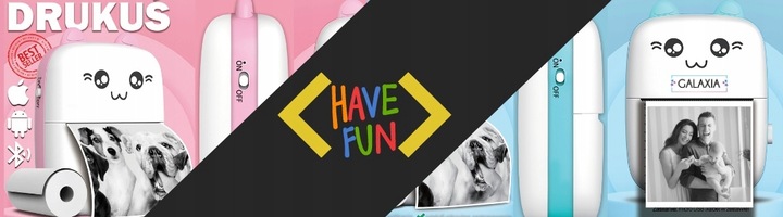 Mini Drukarka Termiczna DRUKUŚ ORYGINALNY Do Zdjęć Przenośna + 11 ROLEK