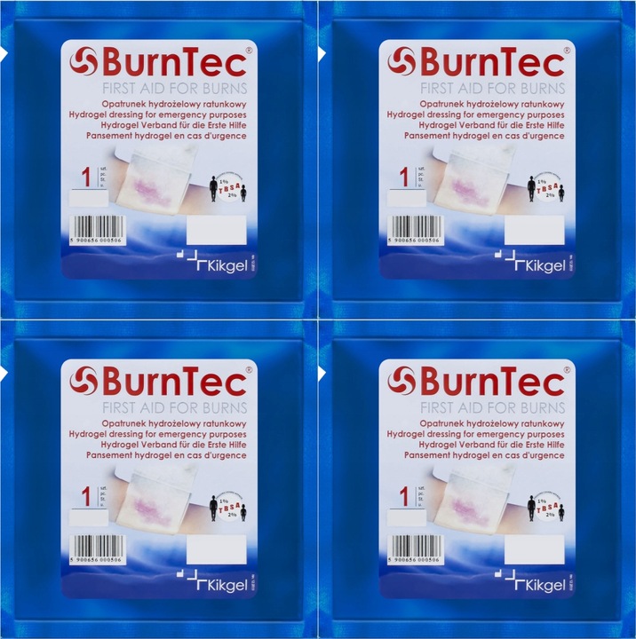 Opatrunek hydrożelowy BurnTec sterylny 10x10cm x4