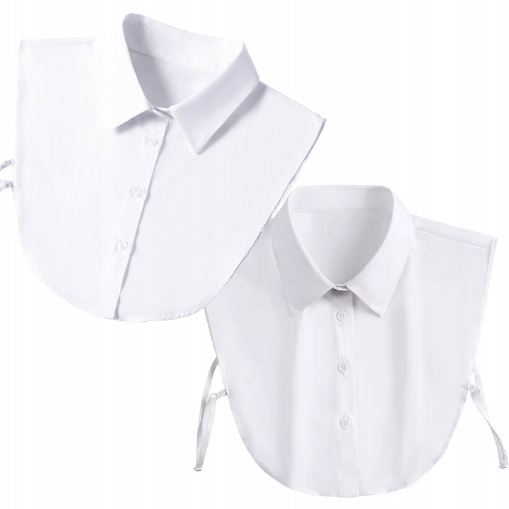 KOŁNIERZ Z ZAPIĘCIEM BIAŁA FAŁSZYWA DAMSKA KOSZULA BIAŁY KOŁNIERZYK