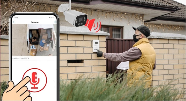 BEZPRZEWODOWA KAMERA WIFI ZEWNĘTRZNA 4Mpx TUBA APLIKACJA TUYA DVS TUBOWA