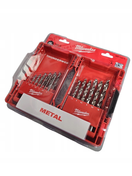 Wiertła do metalu zestaw wierteł hss-g mm wiertło 19 szt komplet Milwaukee