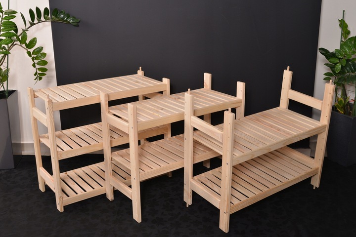 Regał sosnowy modułowy 3 półki 60x44x25 cm