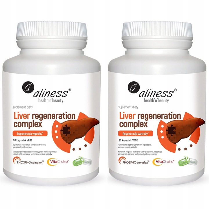 2x Aliness LIVER REGENERATION complex DETOX WĄTROBY 90 kaps