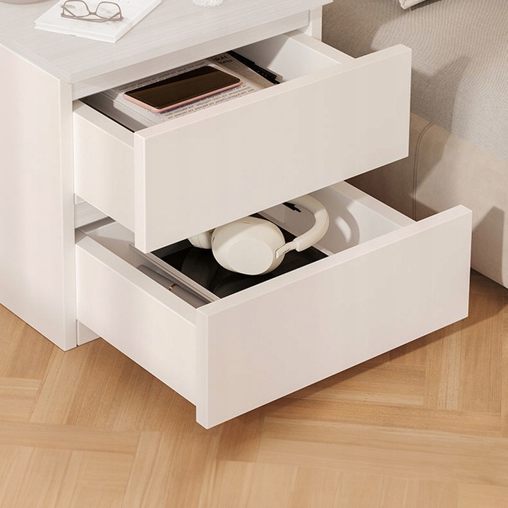 SZAFKA NOCNA DO SYPIALNI SALONU POKOJU SZAFKA Z SZUFLADAMI MAŁA BIAŁA