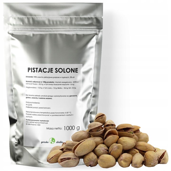 PISTACJE SOLONE PRAŻONE naturalne premium 1kg
