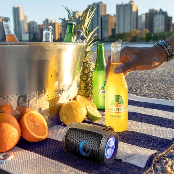 DEFENDER Przenośny Mini Głośnik Bluetooth 5.3 LED FM MP3 SD