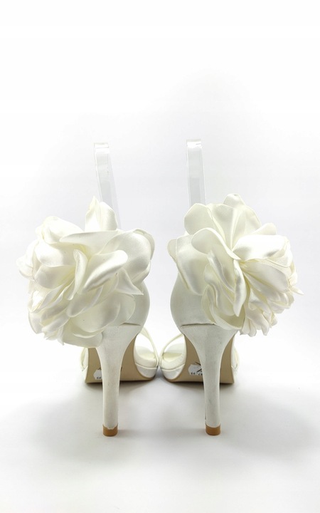 SATYNOWE SANDAŁY ŚLUBNE 35