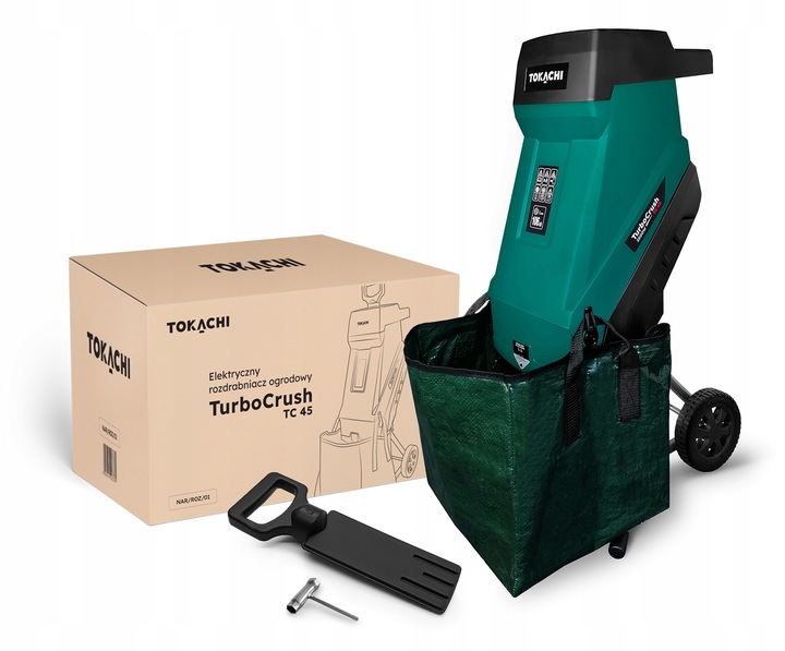 ROZDRABNIACZ ELEKTRYCZNY RĘBAK DO GAŁĘZI GŁADKOLUFOWY MOCNY 3500W DWA