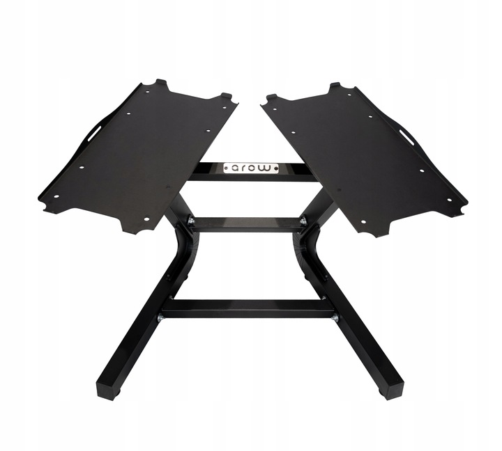 Stalowy stojak na hantle regulowane jednoczęściowy czarny mat 100kg AROW