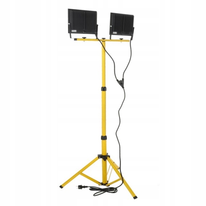 ZESTAW Statyw + Naświetlacz Halogen Budowlany 2x 100W LED 22000lm +