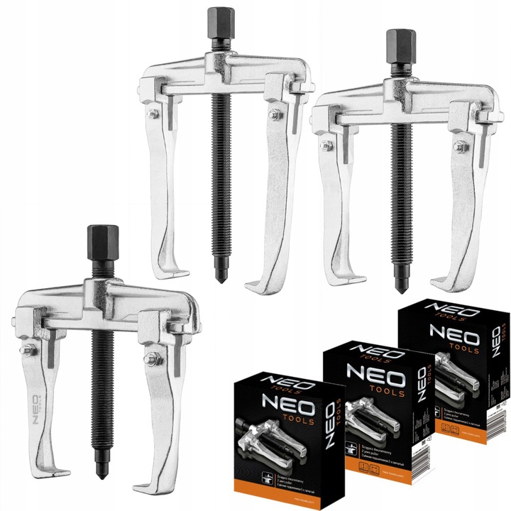 NEO KPL. ŚCIĄGACZ DO ŁOŻYSK DWURAMIENNY ZESTAW 3 SZTUKI REGULACJA ROZSTAWU