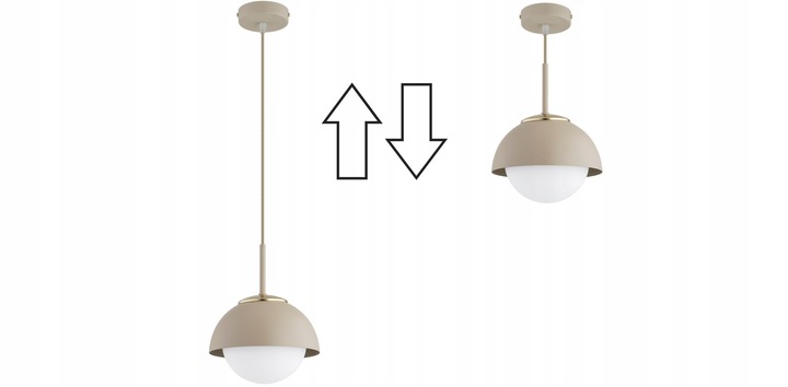 Lampa Sufitowa Wisząca Żyrandol Plafon Ecru Beż Cosmo