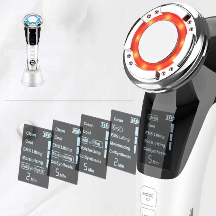MEZOTERAPIA BEZIGŁOWA MASAŻER EMS TWARZY LIFTING 5w1 URZĄDZENIE DO MASAŻU