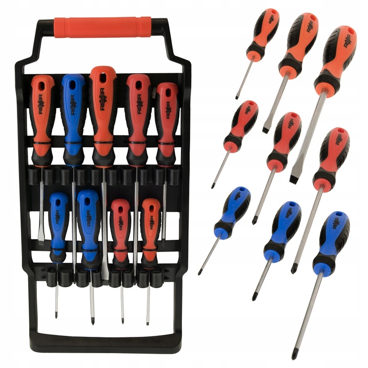 ZESTAW ŚRUBOKRĘTÓW WKRĘTAKÓW Z MAGNESEM 9 szt.