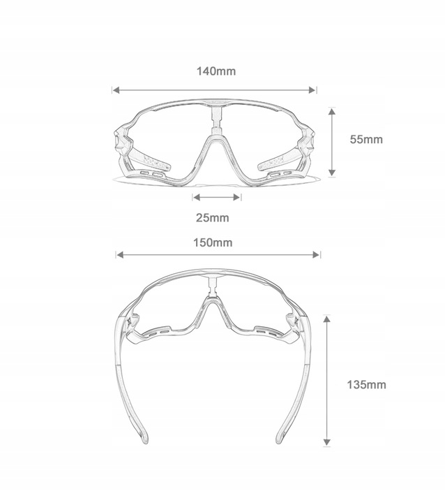 Okulary Rowerowe Polaryzacyjne Sportowe K7 na Rower 5 Szkieł Wymienne Szkła