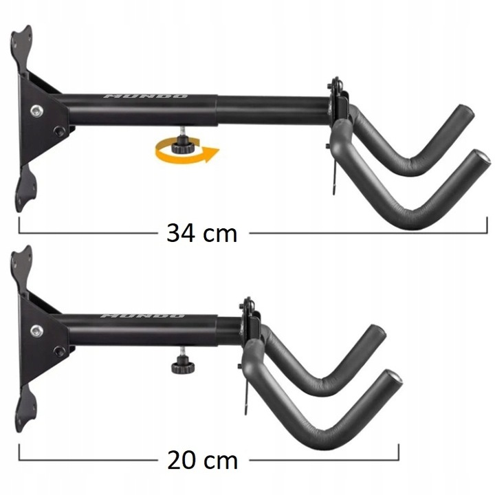 WIESZAK NA ROWER ŚCIENNY DO 25 KG UCHWYT ROWEROWY HAK NA ROWERY DO ROWERU