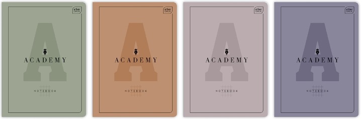 ZESTAW ZESZYTÓW ZESZYT ACADEMY A5 INTERDRUK 8 KOLORÓW + NOTES A6 GRATIS KPL