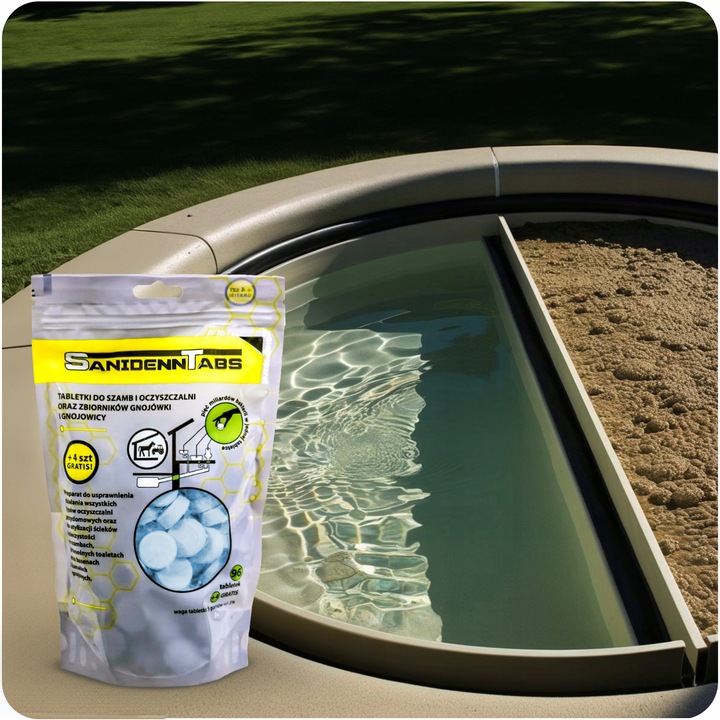 Tabletki bakterie do szamba i oczyszczalni SANIDENN 96+4 zapas na 2