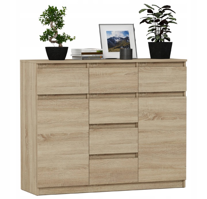 KOMODA 98CM SZAFKA 6 SZUFLAD SONOMA S62D