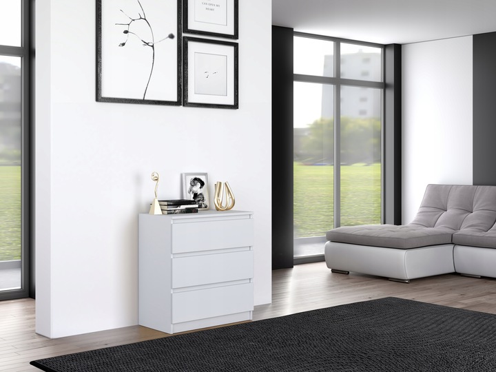 KOMODA SZAFKA 3 SZUFLADY MALWA M3 BIAŁA