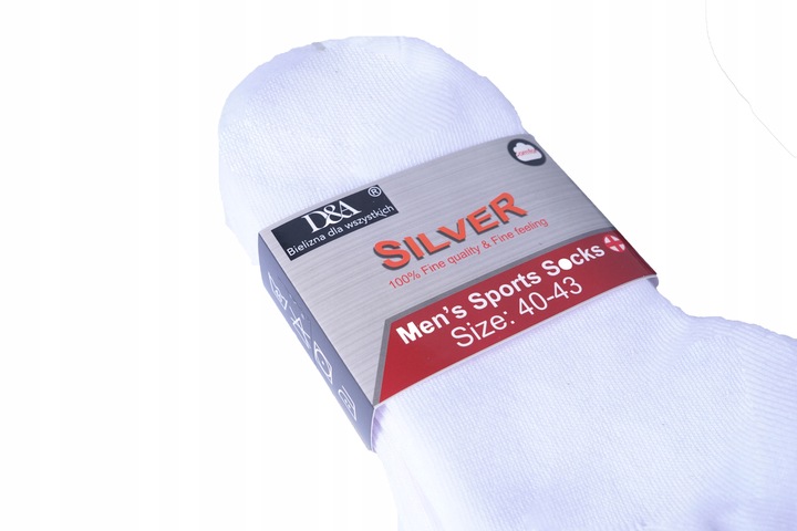 15x KRÓTKIE SKARPETY Bawełniane ODDYCHAJĄCE SKARPETKI sportowe Białe 40-43