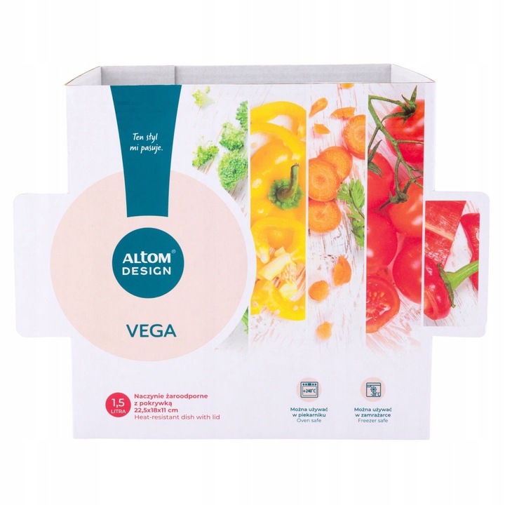 Naczynie żaroodporne 1,5l szklane do zapiekania z pokrywą Altom Design