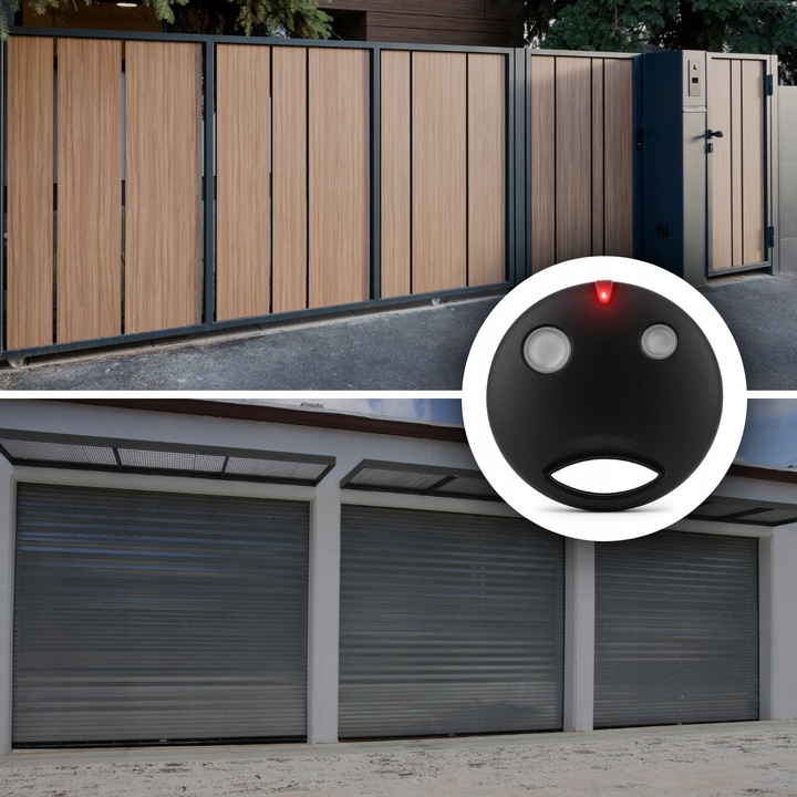 PILOT DO BRAMY GARAŻOWEJ NICE SMILO 2KANAŁY 433MHZ ZAMIENNIK BRELOK OKRĄGŁY