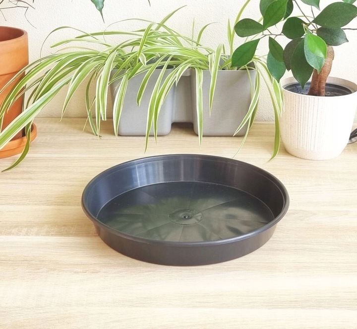 Podstawki P25 25cm czarne 10szt. - pod doniczki uprawowe, donice do