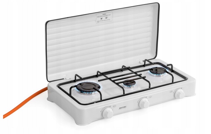 Kuchenka gazowa 3-palnikowa MPM + Reduktor z zabezpieczeniem + Wąż 2m