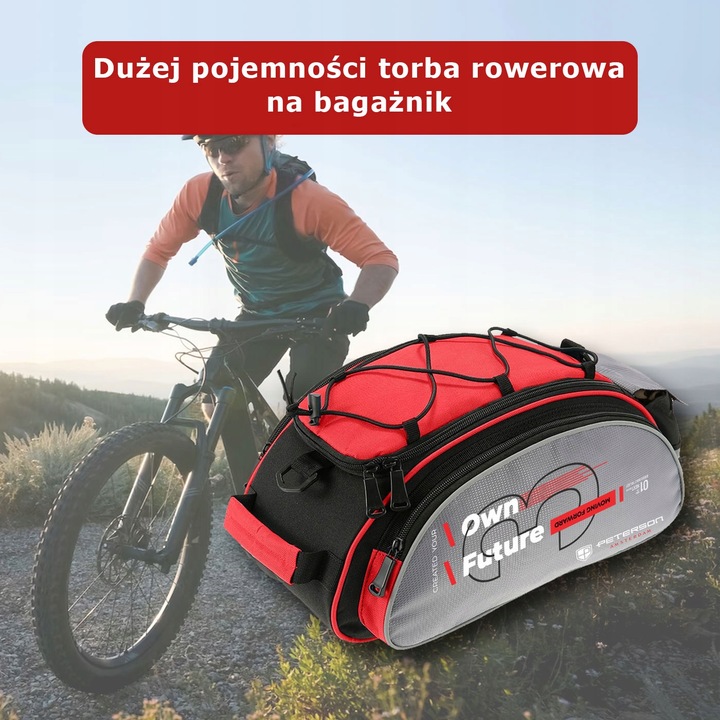 PETERSON pojemna sakwa rowerowa turystyczna torba kufer na bagażnik