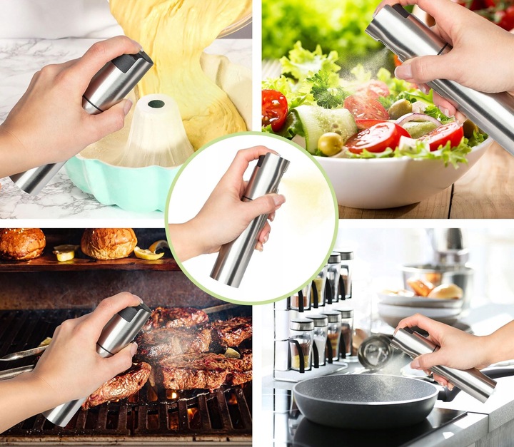 ROZPYLACZ do Oleju Oliwy SPRYSKIWACZ DOZOWNIK OCTU ATOMIZER STALOWY