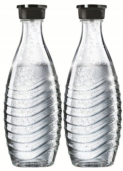 2 Szklane Butelki Karafki SodaStream Crystal Penguin 0,6L