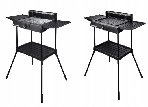 DUŻY GRILL ELEKTRYCZNY OGRODOWY STOJĄCY 2000W 2w1