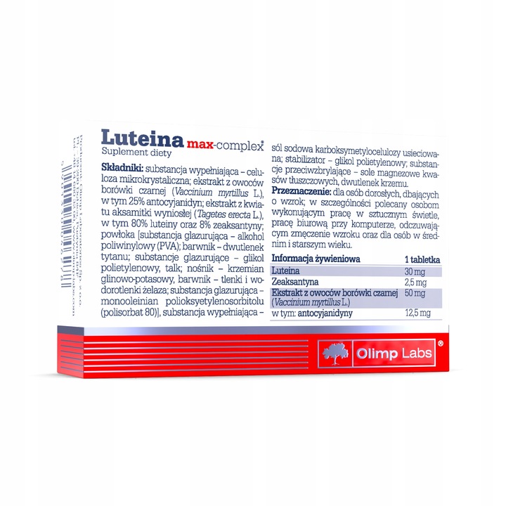 OLIMP LUTEINA MAX-COMPLEX 30tabl OCHRONA WZROKU