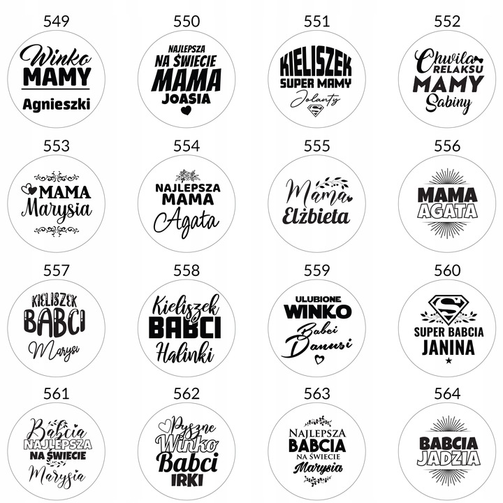 KIELISZEK Z GRAWEREM ZŁOTY PREZENT DLA NIEJ NA URODZINY 18 20 30 40 50