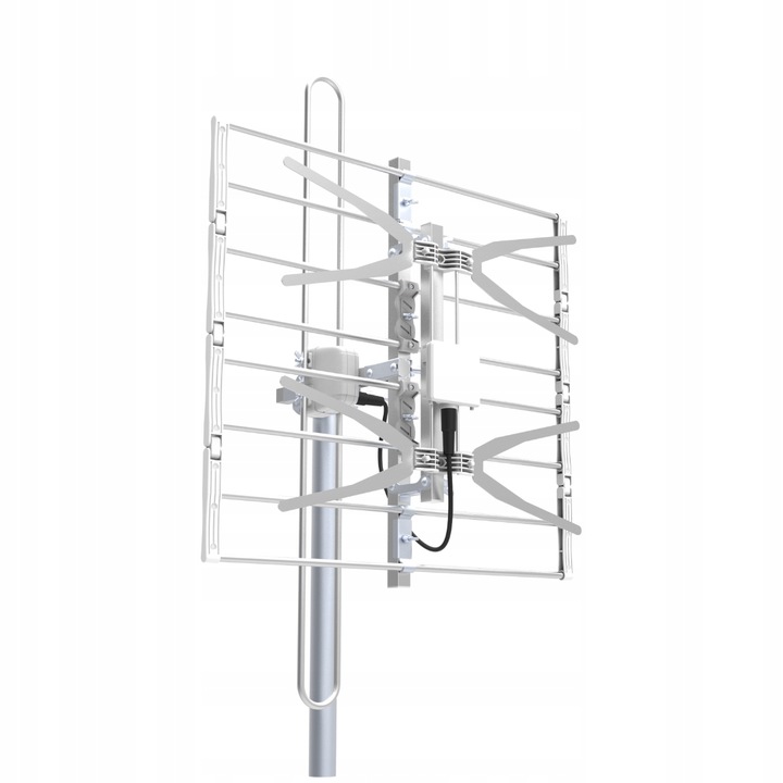 Antena TV DVB-T2 UHF VHF MUX8 ze wzmacniaczem siatkowa RET COMBO RF