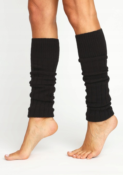 Ocieplacze na Nogi Getry Damskie na Łydki Ciepłe Czarny Cerber ONE