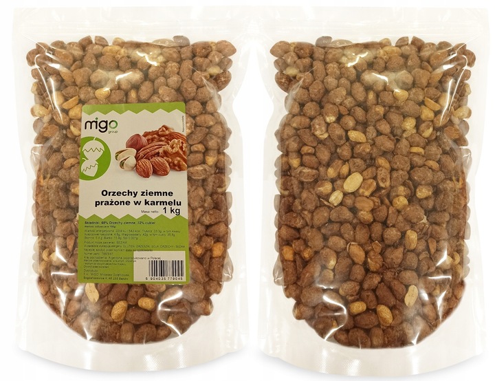 ORZECHY ZIEMNE W KARMELU 1kg - MIGOgroup