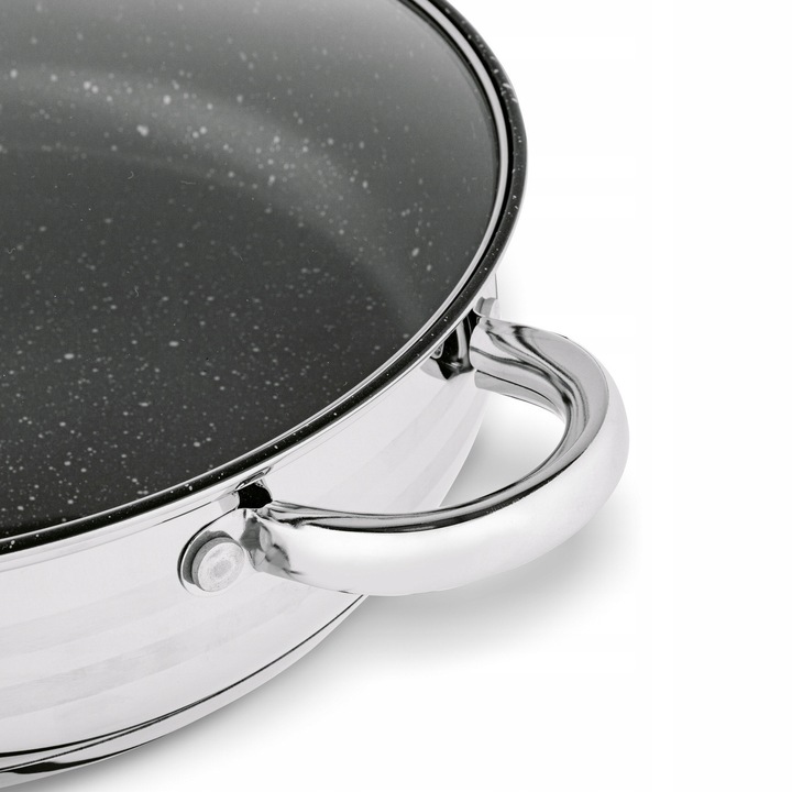 Zestaw GARNKÓW Indukcja PATELNIA Głęboka STAL Konighoffer Bari Silver