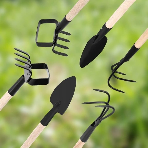 ZESTAW MINI NARZĘDZI OGRODNICZYCH 6SZT MOTYCZKA PAZURKI WIDEŁKI DO