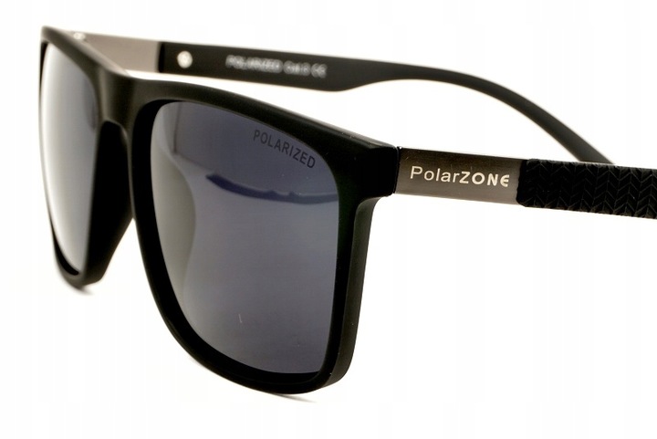 OKULARY NERDY PRZECIWSŁONECZNE POLARYZACYJNE UV KLASYCZNE CZARNE Z ETUI