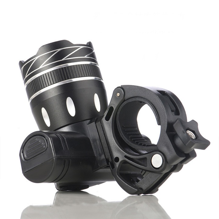 Lampa Rowerowa Przednia + Tylna na Kierownicę Akumulatorowa USB Latarka LED