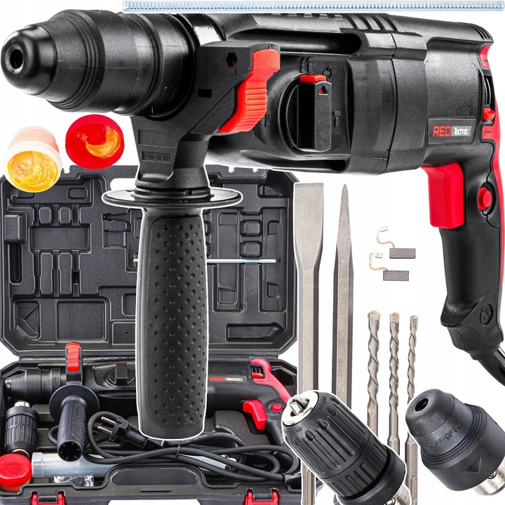 MŁOTOWIERTARKA MŁOT UDAROWY WIERTARKA UDAROWA SDS+ 2600W 4J WALIZKA