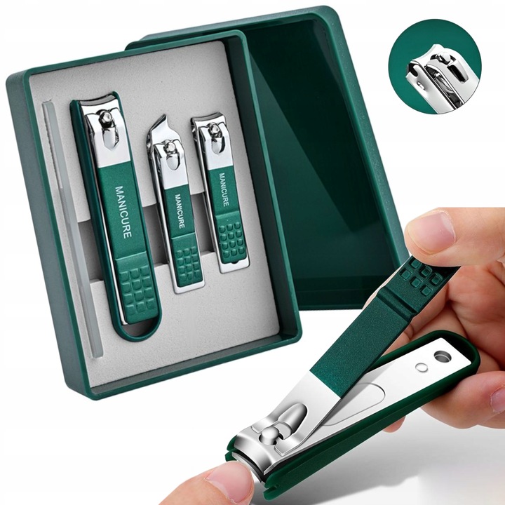 OBCINACZ DO GRUBYCH PAZNOKCI ZESTAW 4w1 CĄŻKI OBCINACZKI Stal Nierdzewna