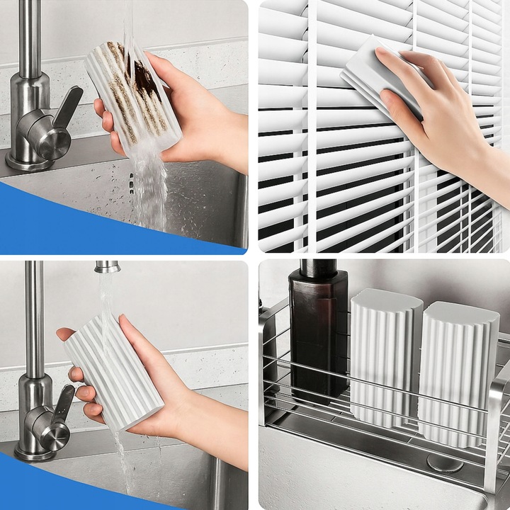 MAGICZNE GĄBKI do Kurzu Luster Szkła Naczyń Mebli Damp Usuwa Brud 4