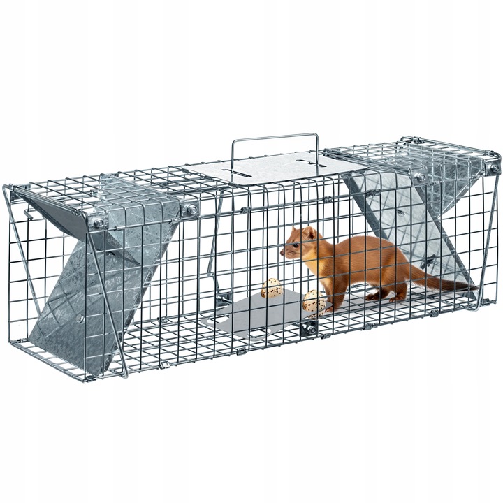 DUŻA PUŁAPKA NA KUNY SZCZURY LISY WYDRY ŁASICE ŻYWOŁAPKA ŁAPKA