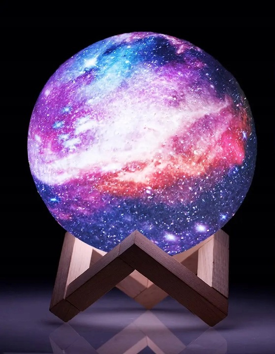 KSIĘŻYCOWA LAMPKA NOCNA LED - DO SYPIALNI NA BIURKO PLANETA KSIĘŻYC PREZENT