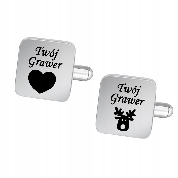 Prezent Dzień Ojca Spinki do mankietów z grawerem