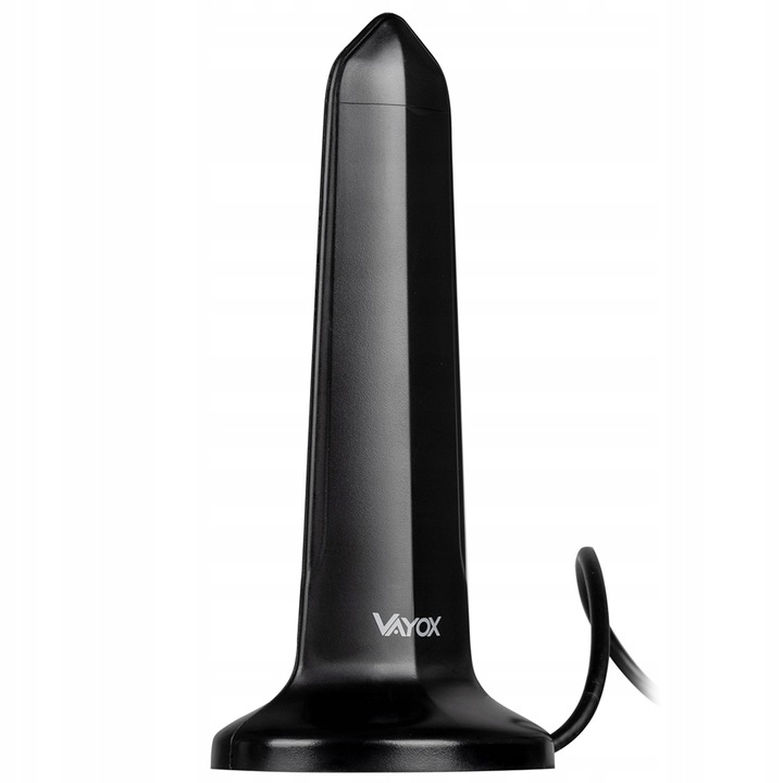 ANTENA POKOJOWA DVB-T2 DO TV NAZIEMNEJ DOOKÓLNA AKTYWNA MAGNES USB 4K VAYOX